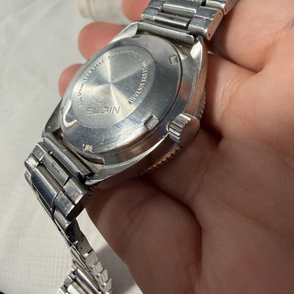 1960s ELGIN Diver Automatic Wristwatch 17 Jewels Day/Date Pepsi Bezel main image 6